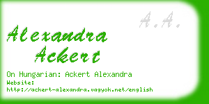 alexandra ackert business card